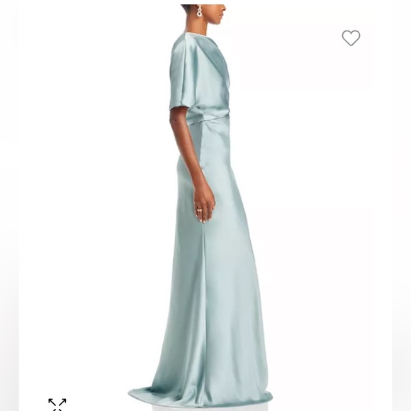 Draped Satin One Shoulder Dress - Picture 5 of 5